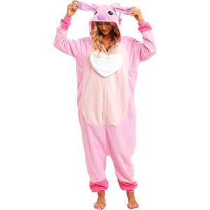 BGOKTA Halloween Animal Onesie Pajamas for Adults Costume Cosplay Homewear One Piece (Small, Zipper-lty1-p)