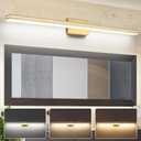 SineRise LED Modern Bathroom Vanity Light Fixtures (48-Inch, 3000K/4000K/6000K, Dimmable), Gold Modern Acrylic Bathroom Wall Lighting Fixtures Over Mirror