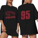 Car Shirt Oversized Vintage Magical Tshirt for Women Trendy Cars Graphic Tee Summer Casual Short Sleeve Tops XL