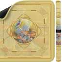 Mahjong Mat 31.5 Inch Square - Non-Slip Durable Table Cover for Mahjong/Card/Domino Games, Rolled Shipping with Storage Pockets & Noise Reduction, Premium Gift for Women(Autumn Bluebird), 31.5 inches x 31.5 inches x 0.08 inches