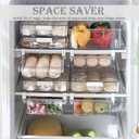 Refrigerator Organizer Bins - Large Capacity Egg Holder Tray for Refrigerator, Clear Plastic Container Drawer for Egg, Home Essentials Organization and Storage Box