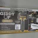 Horsepower Giddy Up GOLD Bristle-Free Spinning Grill Brush w/LED & Longer Run Time, Cordless/Rechargeable, 304 Stainless Steel Power Roller Blasts Away Burnt-On Food, No Bristles No Preheating 350 RPM