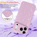 Hython Case for iPhone 17 Pro Case Glitter Cute Sparkly Shiny Bling Sparkle Phone Cases 6.3", Thin Slim Fit Soft TPU Bumper Shockproof Rubber Protective Cover for Women Girls Girly, Lavender Purple