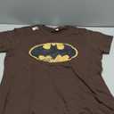 Popfunk Batman Logo Distressed T Shirt , Large, Brown 