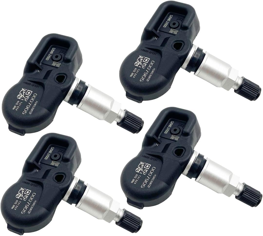 TPMS Sensor Programmed Tire Pressure Monitoring System Sensor Compatible with 2019 2020 2021 2022 2023 Forte 433MHz Set of 4 Replace# 52940-J7000