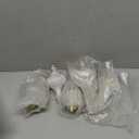 PullCrease 5 Pcs 5.7 inch Mercury Glass Finial Christmas Ornament Rustic Finial Vintage Ornaments Xmas Glass Mercury Hanging Decor Christmas Tree Decoration for Holiday Farmhouse(Gold White)