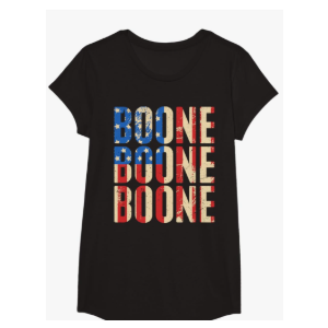 Boone Family Name I Love Boone Personalized Vintage US Flag T-Shirt