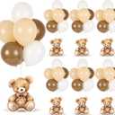 6 Sets Balloon Stand Kit for Table Bear Baby Shower Centerpieces with Balloon Baby Shower Decor for Bear Theme Gender Reveal Birthday Party Table Decorations Supplies