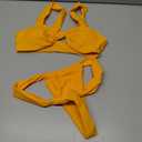 OWICA Women's 2 Piece Bikini Set Sexy Bathing Suit Sexy Cheeky Swimwear for Women Thong Swimsuit (Orange, S)