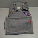 RUVALINO Diaper Bag Backpack, Multifunction Travel Pack Maternity Baby Changing Bags, Large Capacity, Waterproof, Gray (Stylish_light Gray)