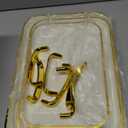 JEESA 3-Pack Serving Tray with Handles, Platters for Serving Food Turkey Cookie Appetizer Snack, Reusable Plastic, Stackable, for Holiday, Party, White