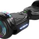 Hoverstar Bluetooth Hoverboard, LED Wheels Chrome Color Self Balance Scooter for Kids, Teenager (Chrome Black)