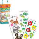 Melissa & Doug Poke-A-Dot Jumbo Number Learning Cards - 13 Double-Sided Numbers, Shapes, and Colors Cards with Buttons to Pop Interactive Learning Activity For Kids