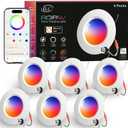 Retrofit LED Recessed Lighting 5/6 Inch, Color Changing, 13W Bluetooth APP Control, Color Temperature Tunable 2700K-6000K, ETL (6 Pack)