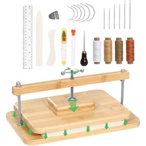 JFNoraiva Book Binding Kits, Bamboo Wood Book Press Suitable for Thin Books, 11 * 7.9 in Bookbinding Press for DIY Bookbinding, Books Repair, Handmade Crafts