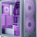 Cooler Master MasterFrame 500 Mesh ARGB ATX Mid-Tower PC Case High Airflow Premium Aluminum Chassis, Powerful Dual 200mm Intake Fans, Modular Frame, 360mm Radiator Support, USB-C, Silver