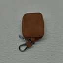 Headphone Storage Case Earbud Case Compatible with Airpods 1/2/3/Pro Wireless Earphones Carrying Pouch Small PU Leather Bag Shockproof Earpods Cover Universal Bag Travel Protection Pouche (brown)
