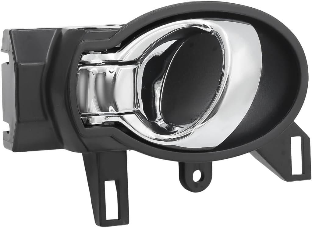 JDMON Front or Rear Left Driver Side Interior Inside Door Handle Replacement for Nissan Cube Juke 2009-2014, Versa 2012-2019, March 2012-2017 Replaces 80671-1FA0B 80671-1HH0B Black & Chrome
