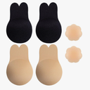 Pair of 2 Summer Sticky Bra, Backless Strapless Bra Push Up, Adhesive Invisible Lift Up Bras