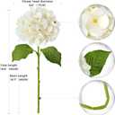 ZYTUYO 4PCS 19.6Inch Cream White Faux Hydrangea Artificial Flowers Silk Latex Realistic Full Large Hydrangeas Spring Long Stem Leaves Bouquet Plants for Tall Vase Table Garden Arrangements