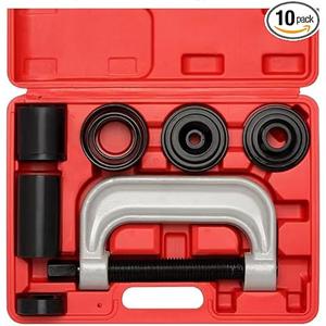Ball Joint Removal Tool Kit,10PC Ball Joint Press Kit for Most 2WD 4WD Cars and Light Trucks (red)