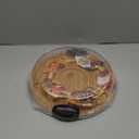 Charcuterie Boards, Round Bamboo Charcuterie Board with Locking Lid & 6 Compartments, Reversible Cheese Board Serving Tray with Clear Plastic Cover House Warming Gifts (12.4"L x 12.4"W)