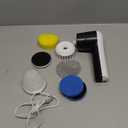 Electric Spin Scrubber, Cordless Shower Scrubber with Battery Level Display, 2 Speeds Electric Scrubber for Cleaning with 6 Replaceable Heads, Cleaning Brush for Bathroom/Sink/Window (White)