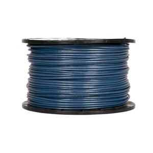 #14 AWG Gauge 500' FT Roll Insulated Solid Copper THHN/THWN-2 Building Wire - 600 Volts Residential, Commercial, Industrial UL Listed (Blue)