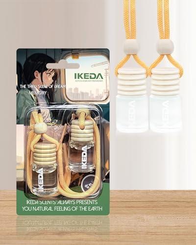 Pack Of 2 Ikeda Fragrance Car Air Freshener 4ml Car Scents | 45-Days Keep Fragrance | Automotive Hanging Diffuser Bottles | Remove Auto Odor Long-Lasting Fresh Air for Home Deodorizer (2 Pcs, Memory)