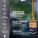 3 x Car Air Fresheners for Men | 10ml Air Freshener | Strong Perfume Hanging Diffuser with Odour Eliminaor Technology | Car Accessories | Car Scents Air Fresheners by Ikeda (Square, Dark Night) (0.34 Fl Oz (Pack of 1))