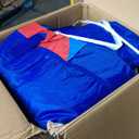 Train-Themed Kids Inflatable Bouncy Castle Slide & Basketball Hoop w/950W Blower, With Balls, Overall Dimensions: 15.5ft x 12ft x 8ft
Dimensions of Jumping Area: 82.5" x 65"