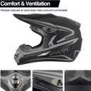 Youth Kids Dirt Bike Helmet Motocross ATV Dirtbike BMX MX Go-Kart 4-Wheeler Quad Offroad Motorcycle Helmet Goggles Gloves Mask DOT Certified, M