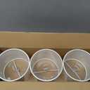 Wellmet Small Lamp Shades,ONLY for Candle Bulbs,Clip-on Drum Mini Lampshades,Set of 6, 5.5"x 5.5"x5",Cream White