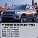 7" Uconnect Touch Screen Display Compatible with 2017 2018 2019 2020 Jeep Compass # TDO-WXGA0700K00057-V1 TDO-WXGA0700K00033-V2 with Bracket(No 8.4'')