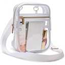 Busiuw Clear Bag for Stadium Events Small Mini Clear Purse Bag for Stadium Concerts Sports Events Festivals, White