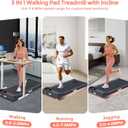 Walking Pad Treadmill with Handle Bar and Incline, 0.6-7.6MPH Electric Treadmill for Home Small, 350LB Mini Small Treadmills with Handles, 3.0HP Portable Treadmills for Home Exercising, Model V305
