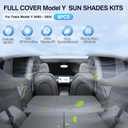 Sunsdrew 8PC Window Shades for Tesla Model Y 2020-2025,Full Windshield Side Window Shades Cover for Model Y Accessories,Privacy&Cooling for Camping,Travel,Heat&UV Blocking