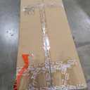 POVISON Fully Assembled Floating TV Stand with Flip-Down Cabinet Doors, 63" Walnut and White Floating Media Console, Solid Wood Floating Entertainment Center, Minimalist TV Stand (62.99")