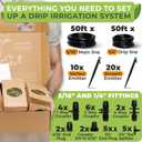 CARPATHEN Drip Irrigation System Kit - Complete Premium Garden Watering System with Adjustable Sprinkler Emitters, 5/16" & 1/4" Tubing and Fittings - Drip Line for Raised Beds, Lawn, Pots, Greenhouse