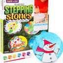 Made By Me Mix & Mold Your Own & Make 4 DIY Personalized Stepping Stones, Great Spring & Summer Weekend Activity, Perfect Keepsake, Birthday Party Idea for Kids Ages 5, 6, 7, 8, 9, Multicolor