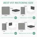 9 Pcs Outdoor Patio Cushions Covers Replacement Waterproof with Zipper for 5 Pcs Patio Furniture Set, Covers Only, Standard