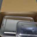 Umigy 12 Pcs Stainless Steel Food Containers 550/850/1400/2400 ml Metal Bento Lunch Box Stainless Steel Food Storage Containers, Lockable Clips to Leak Proof, Reusable Dishwasher Snack Boxes for Work