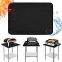 Heat Resistant Mats for Countertop and Table, Fireproof Grill Mats for Outdoor, Portable Charcoal, Gas Grill, Pizza Oven Compatible with Blackstone, Ninja 24x31x0.04in, Black