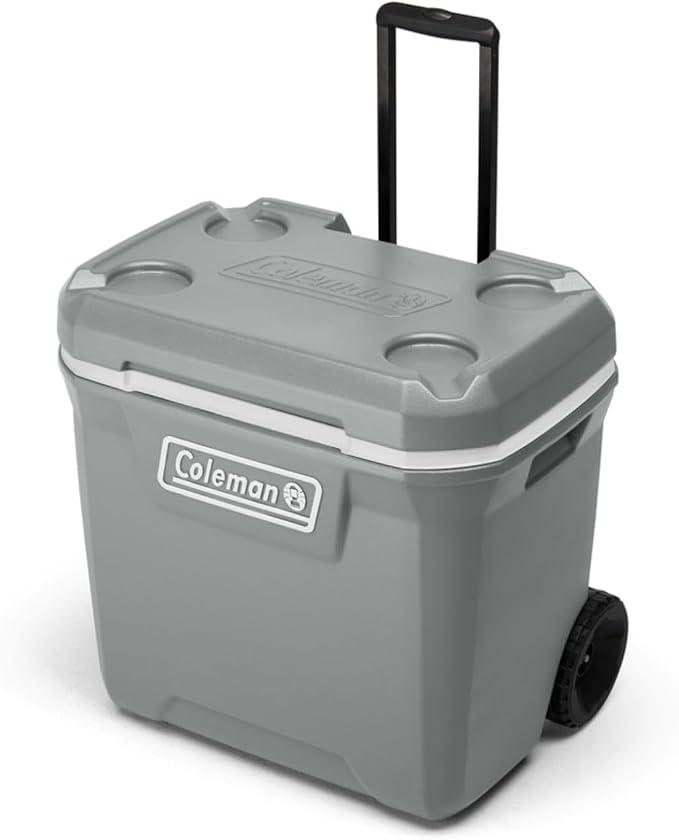 Coleman Classic Series Insulated Portable Rolling Cooler with Wheels, Leak-Resistant Outdoor Hard Cooler Keeps Ice up to 5 Days