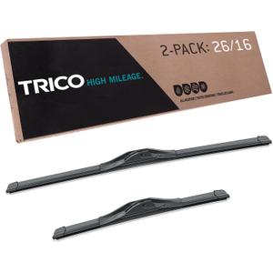 TRICO Solutions High Mileage 26 Inch & 16 Inch Pack of 2 High Performance Automotive Replacement Windshield Wiper Blade for Select Honda, Toyota, Hyundai, Kia and Subaru Models (56-2616)