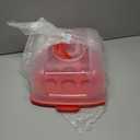 FEOOWV 2in1 Cupcake Carrier and Cake Keeper with Lid, Rectangle Pie Carrier,Large Portable Storage Container for Storing 12 Cupcakes or 1 Large Cake (Red)