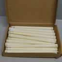 Treela 24 Pcs Flameless Taper Candles Bulk LED Taper Candles Sticks Battery Operated for Christmas Birthday Wedding Party Church Table Decoration (Basic, Ivory)