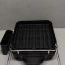 SNTD Dish Drying Rack, Expandable Dish Rack for Kitchen Counter, Stainless Steel Dish Drainer with Drainboard Set and Utensil Holder (Black)