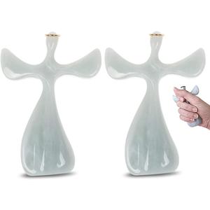 Soothe My Restless Soul Angel Prayer Cross- Faith Gifts For Women- Handheld, Comforting Design for Clutching, Clinging and Praying- Peaceful, Calming Bereavement Sympathy Gift- Marble Resin- 2 Pk