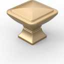 Amerdeco 10 Pack Champagne Bronze Square Kitchen Cabinet Knobs Cabinet Hardware Single Hole Cabinet Pulls Drawer Knobs and Pulls for Bathroom Cabinets ZH0019